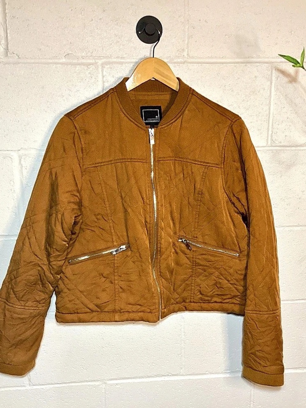 Lily & Lottie Brown Bomber Jacket Size Large